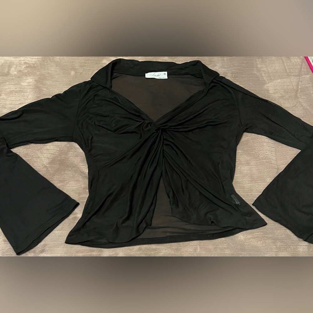Black sheer top